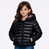 12COAT 8J: Black Puffa Coat (3-8 Years)